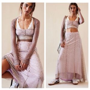 NWOT Free People Shape of You Skirt Set - L